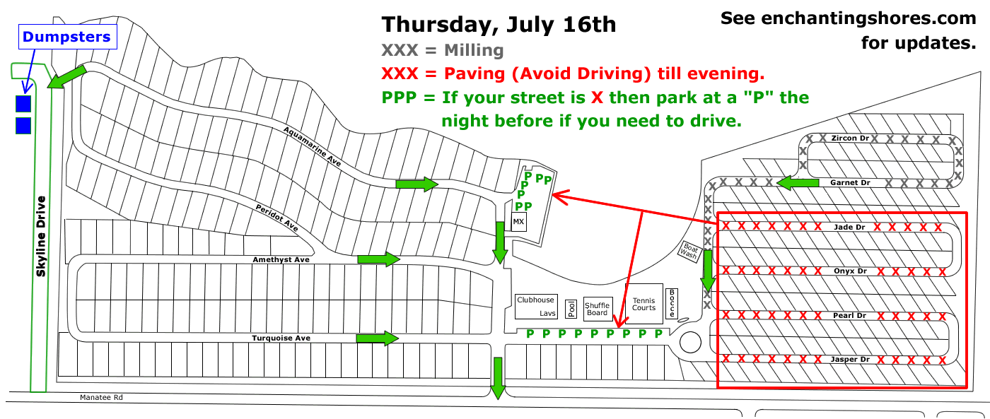 ESC Traffic Plan for July 16, 2026