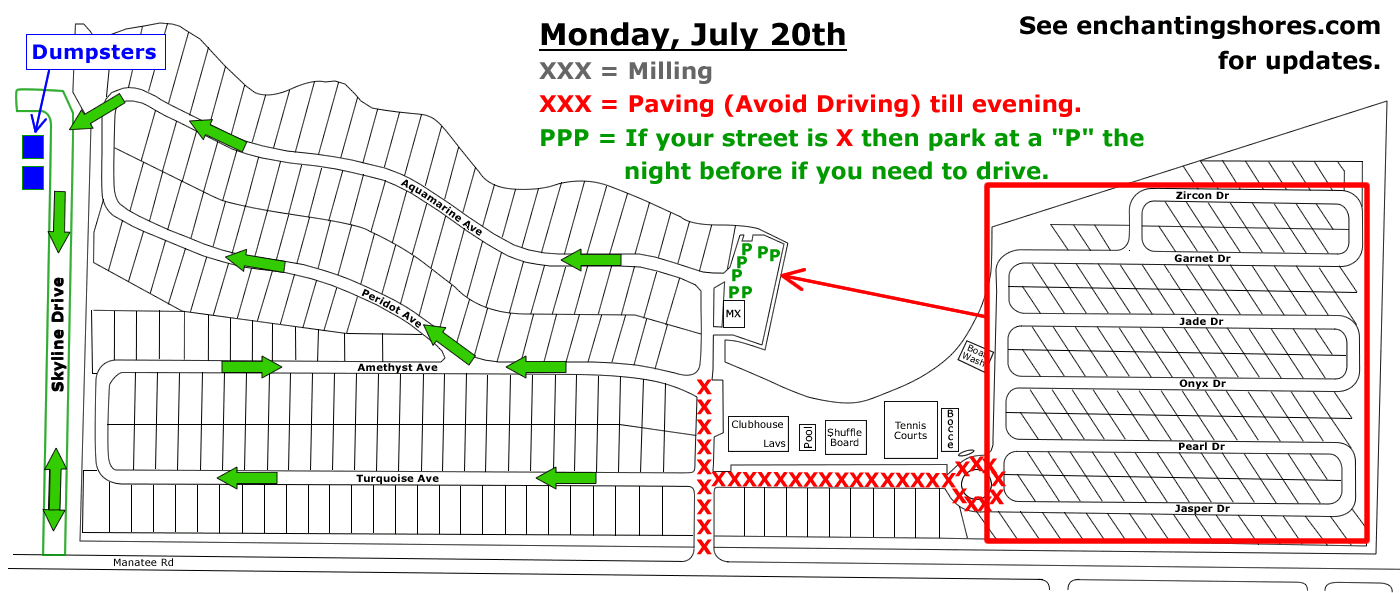 ESC Traffic Plan for July 20, 2026